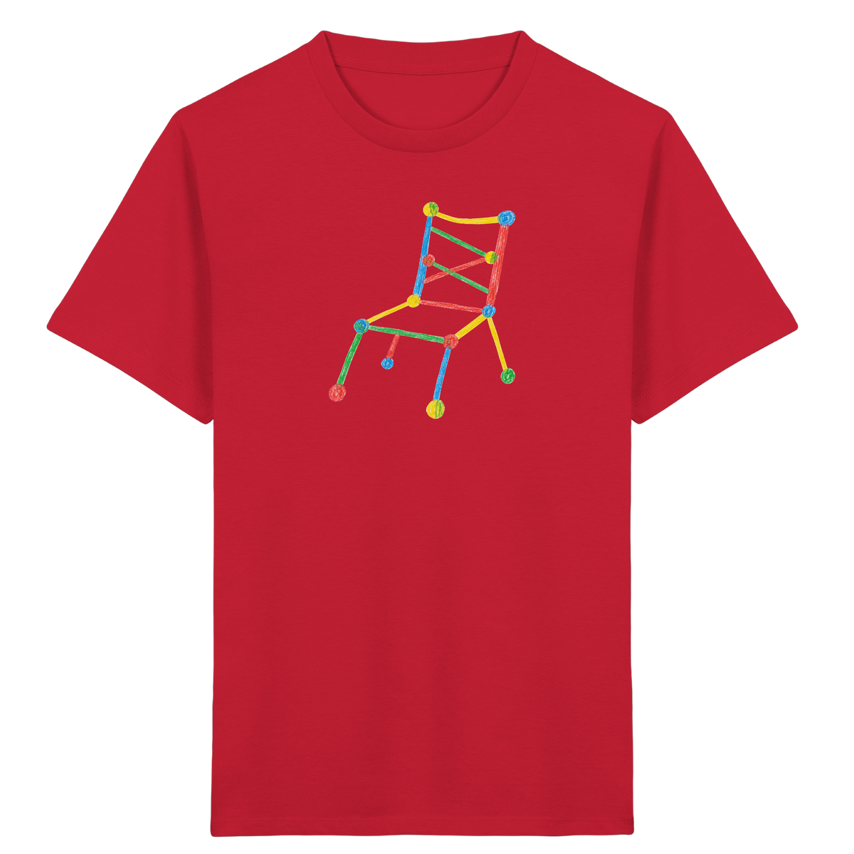 Bunter Kritzelstuhl für Kinder - Kinder Bio T-Shirt