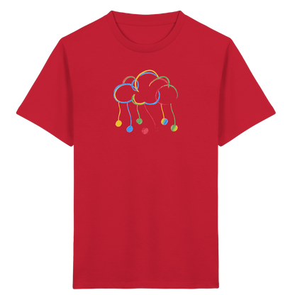 Bunte Farbpunkt Wolke - Kinder Bio T-Shirt