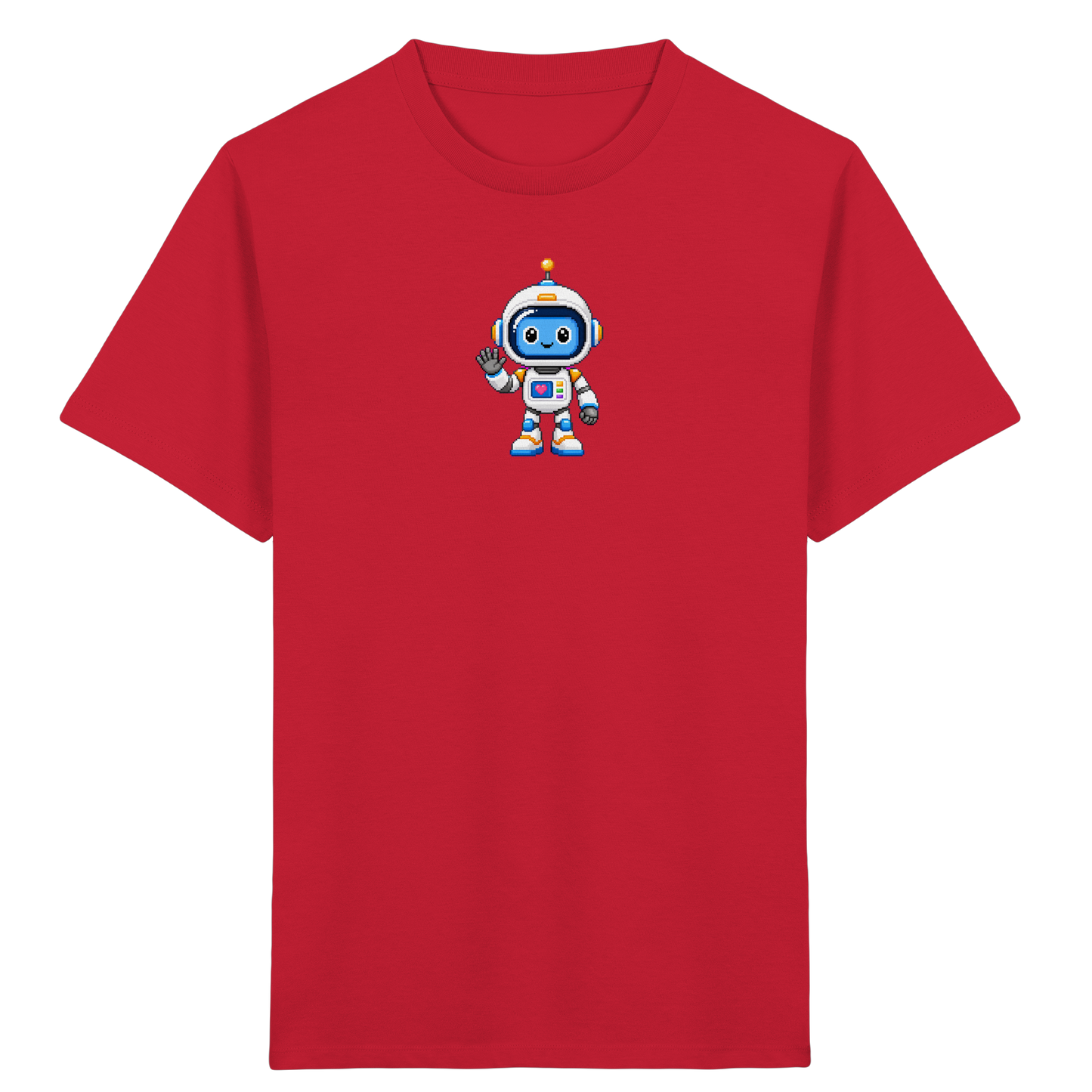 Roboter-Astronaut: Pixel-Herz-Weltraum-Shirt - Kinder T-Shirt