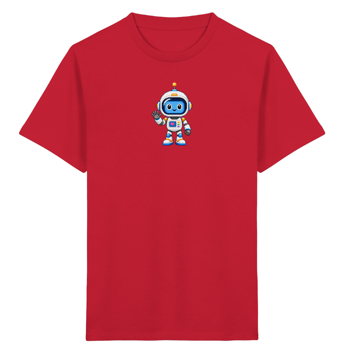 Roboter-Astronaut: Pixel-Herz-Weltraum-Shirt - Kinder T-Shirt