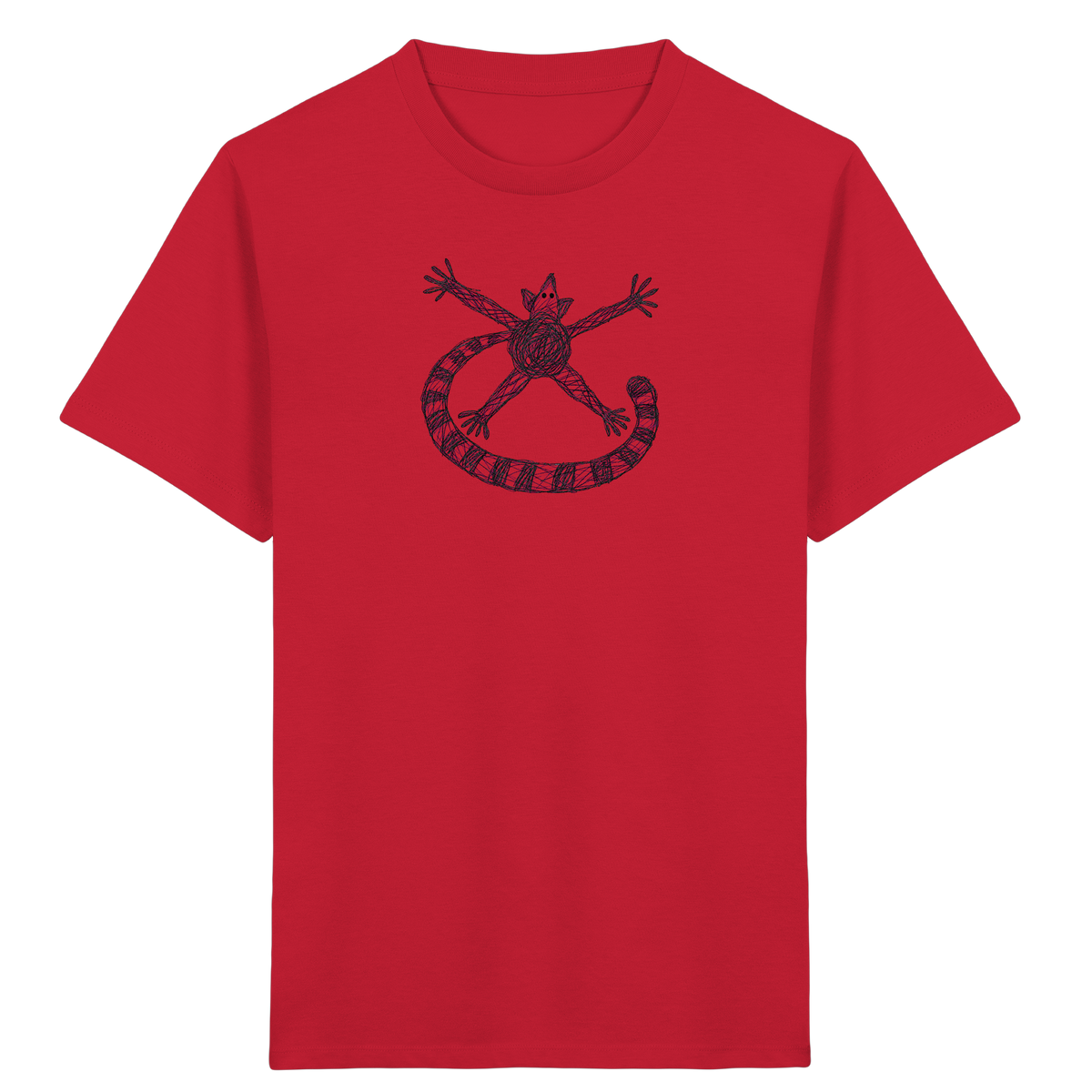 Lemur von oben gezeichnet - Kinder Bio T-Shirt