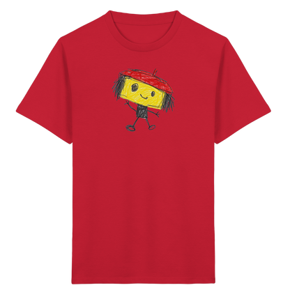 Kritzelkopf mit roter Mütze - Kinder Bio T-Shirt