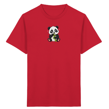 Niedlicher Panda isst Bambus T-Shirt - Kinder Bio T-Shirt