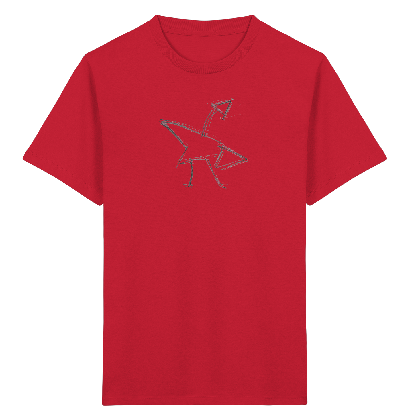 Graphitgrauer Strichvogel Kinder T-Shirt - Kinder Bio T-Shirt