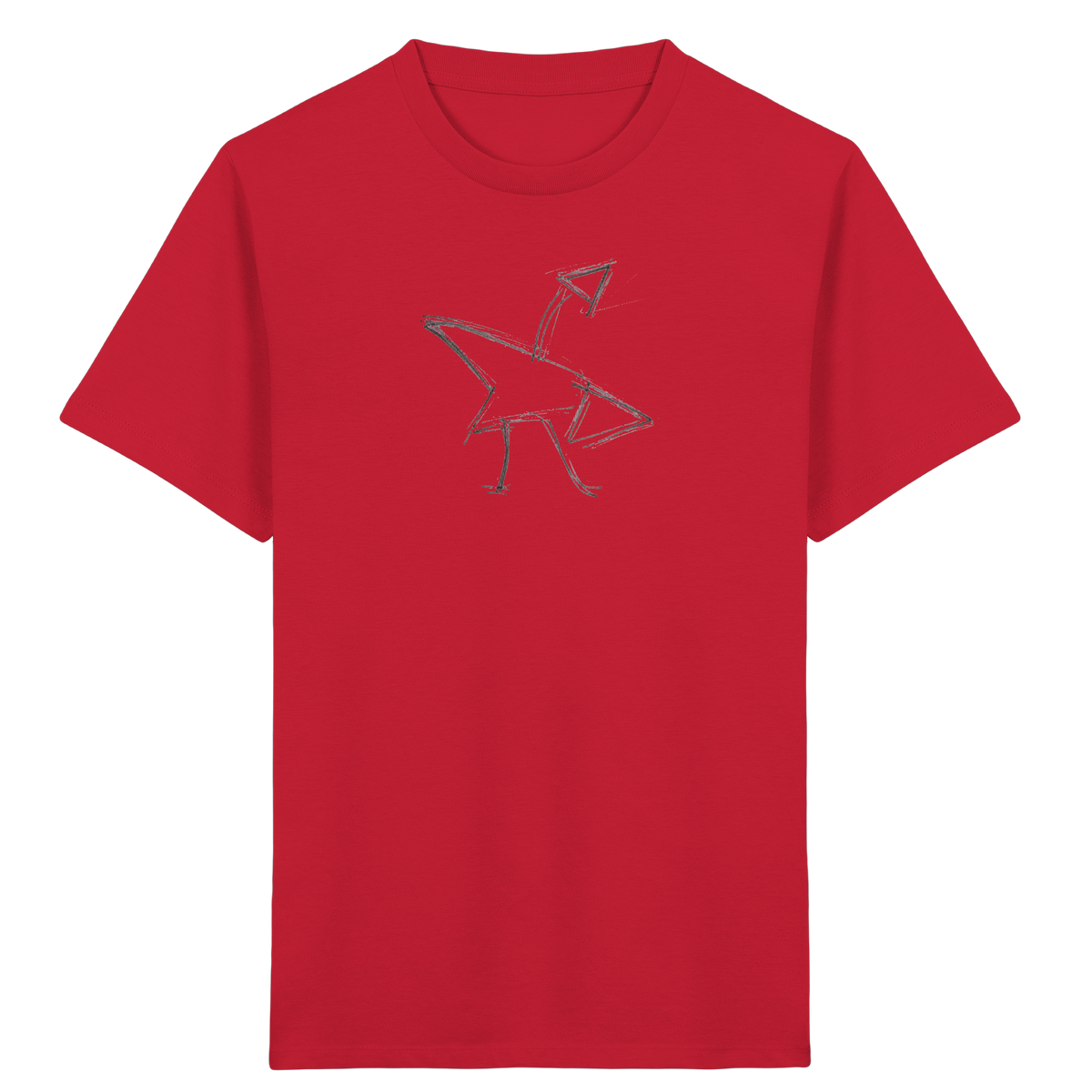 Graphitgrauer Strichvogel Kinder T-Shirt - Kinder Bio T-Shirt