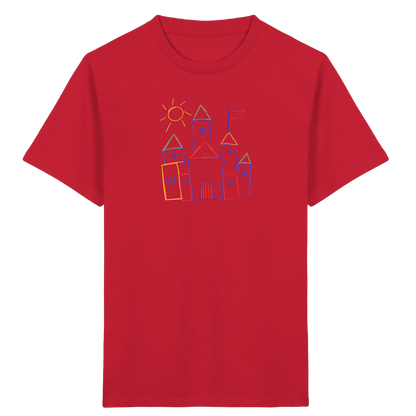 Fröhliches T-Shirt mit Märchenburg Motiv - Kinder Bio T-Shirt