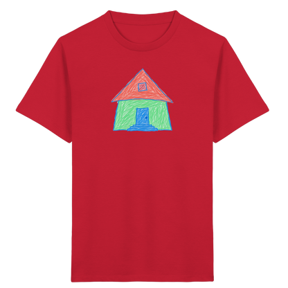Mintgrünes Haus mit Spitzdach - Kinder Bio T-Shirt
