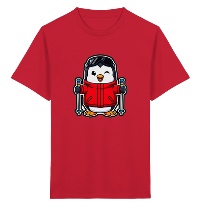 Fröhlicher Pinguin Ski Abenteuer Shirt - Kinder Bio T-Shirt