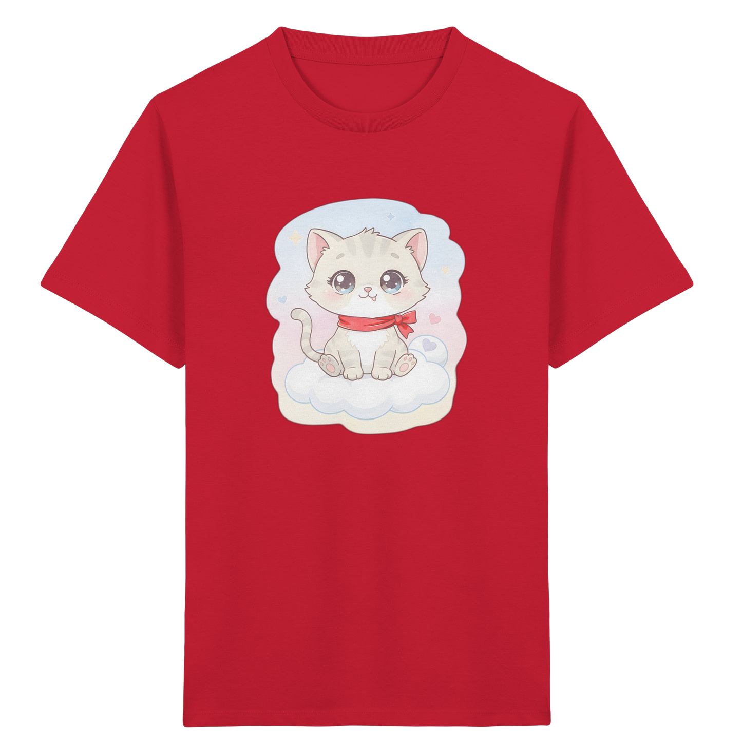 Katze auf Wolke: Süßes Mädchen T-Shirt