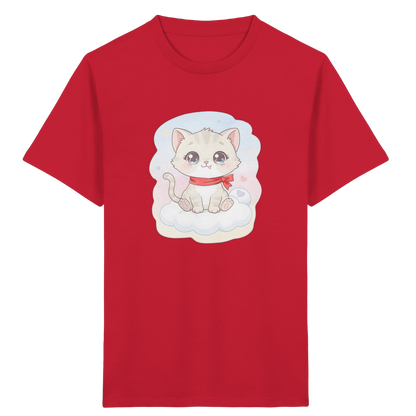 Kinder-T-Shirt mit Katze auf einer Wolke