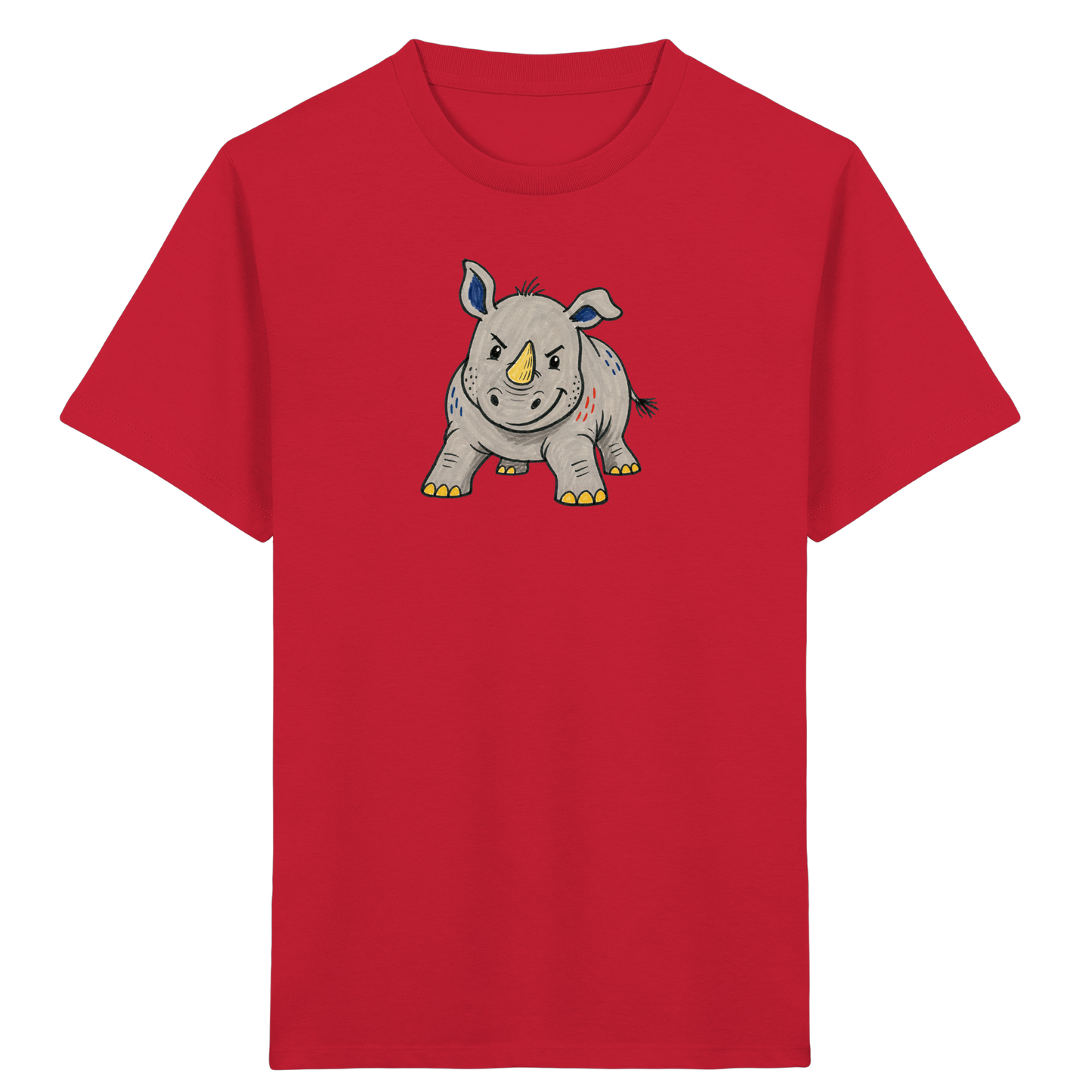 Cooles Nashorn T-Shirt fuer Wildfaenge - Kinder Bio T-Shirt