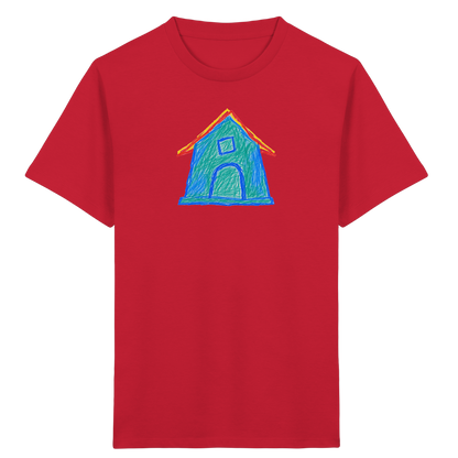 Zweifarbiger Dachbogen Haus - Kinder Bio T-Shirt