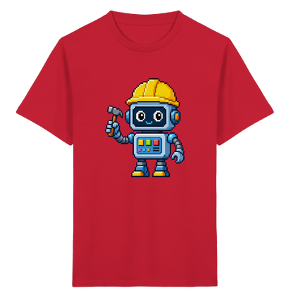 Pixel-Roboter mit Hammer: Retro Kinder-T-Shirt - Kinder T-Shirt