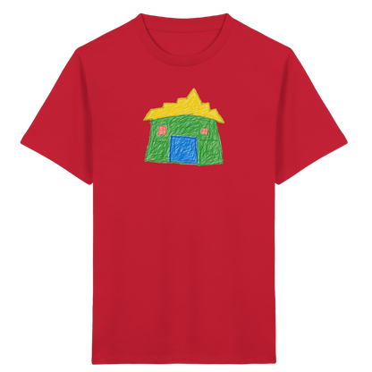 Grünes Haus mit Stufendach - Kinder Bio T-Shirt