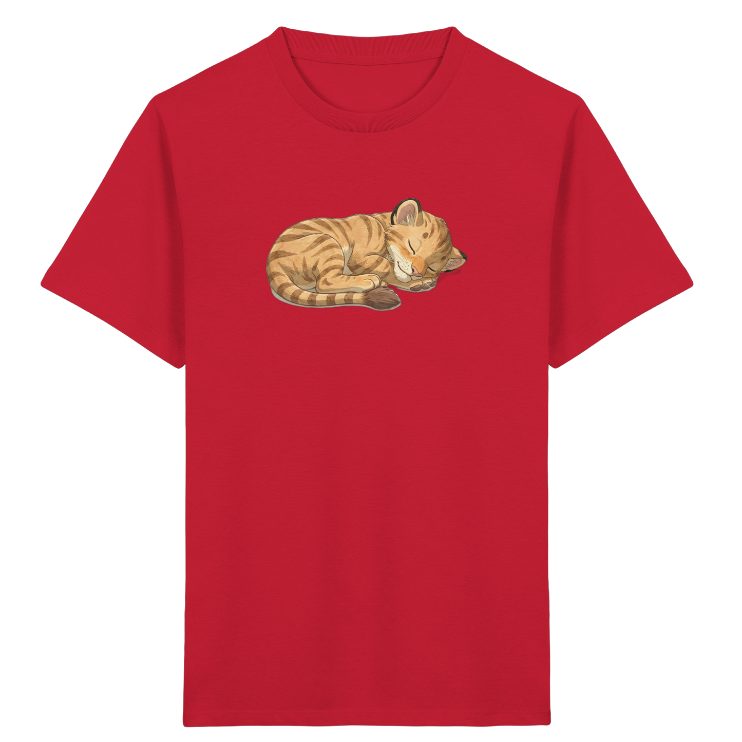 Schlafende Katze: Kuscheliges T-Shirt für Kinder