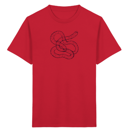 Regenwurm von oben gezeichnet - Kinder Bio T-Shirt