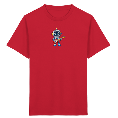 Pixel Roboter rockt E-Gitarre - Kinder T-Shirt