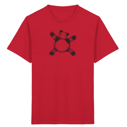 Panda von oben gezeichnet - Kinder Bio T-Shirt