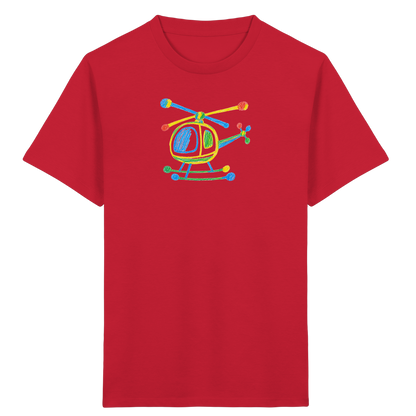Bunter Farbpunkt Hubschrauber - Kinder Bio T-Shirt