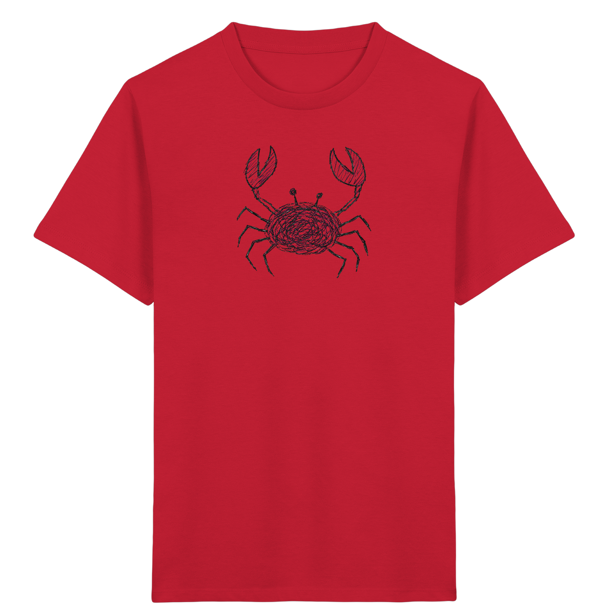 Krabbe von oben gezeichnet - Kinder Bio T-Shirt