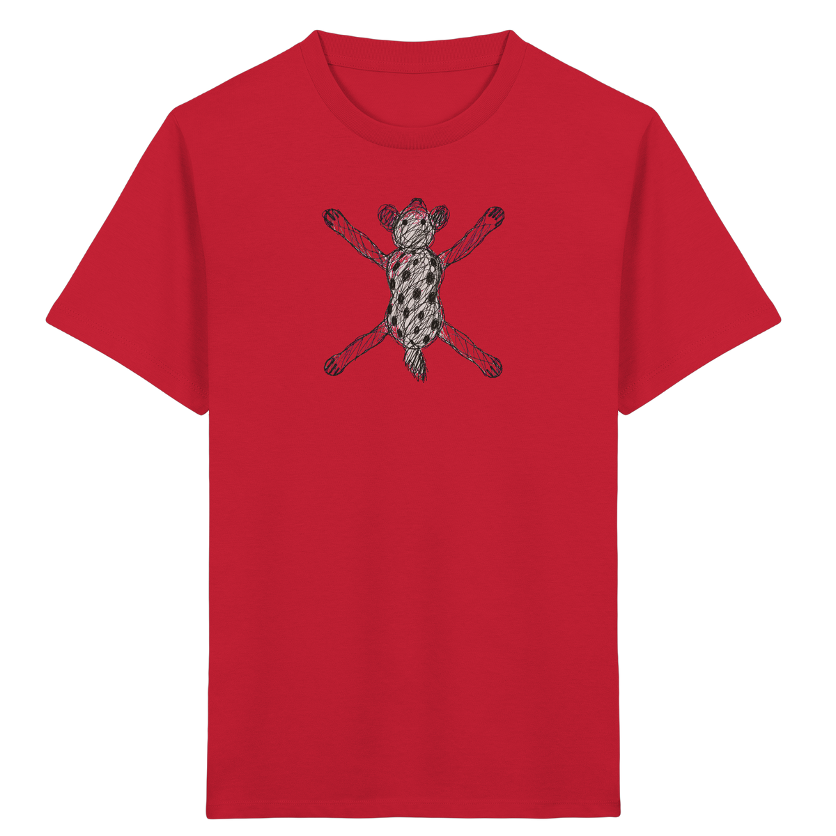 Hyäne von oben gezeichnet - Kinder Bio T-Shirt