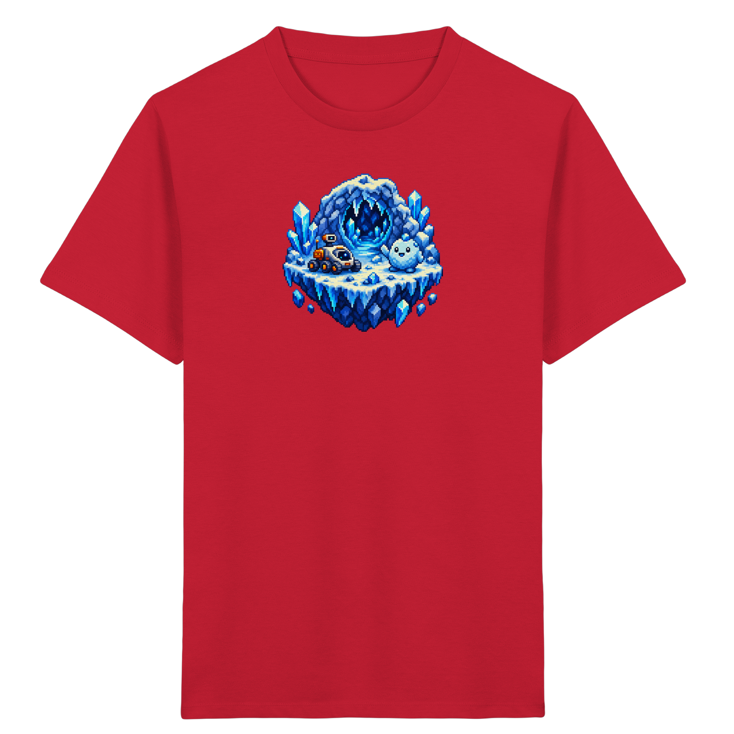 Abenteuerliches Pixel Eis-Geist T-Shirt - Kinder Bio T-Shirt