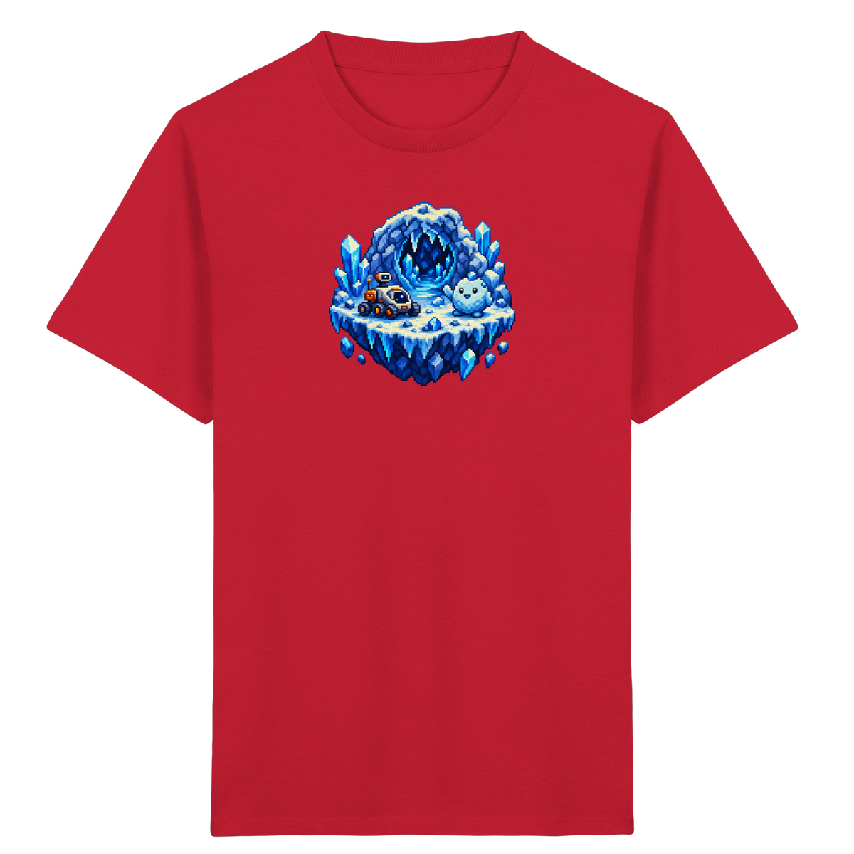 Abenteuerliches Pixel Eis-Geist T-Shirt - Kinder Bio T-Shirt