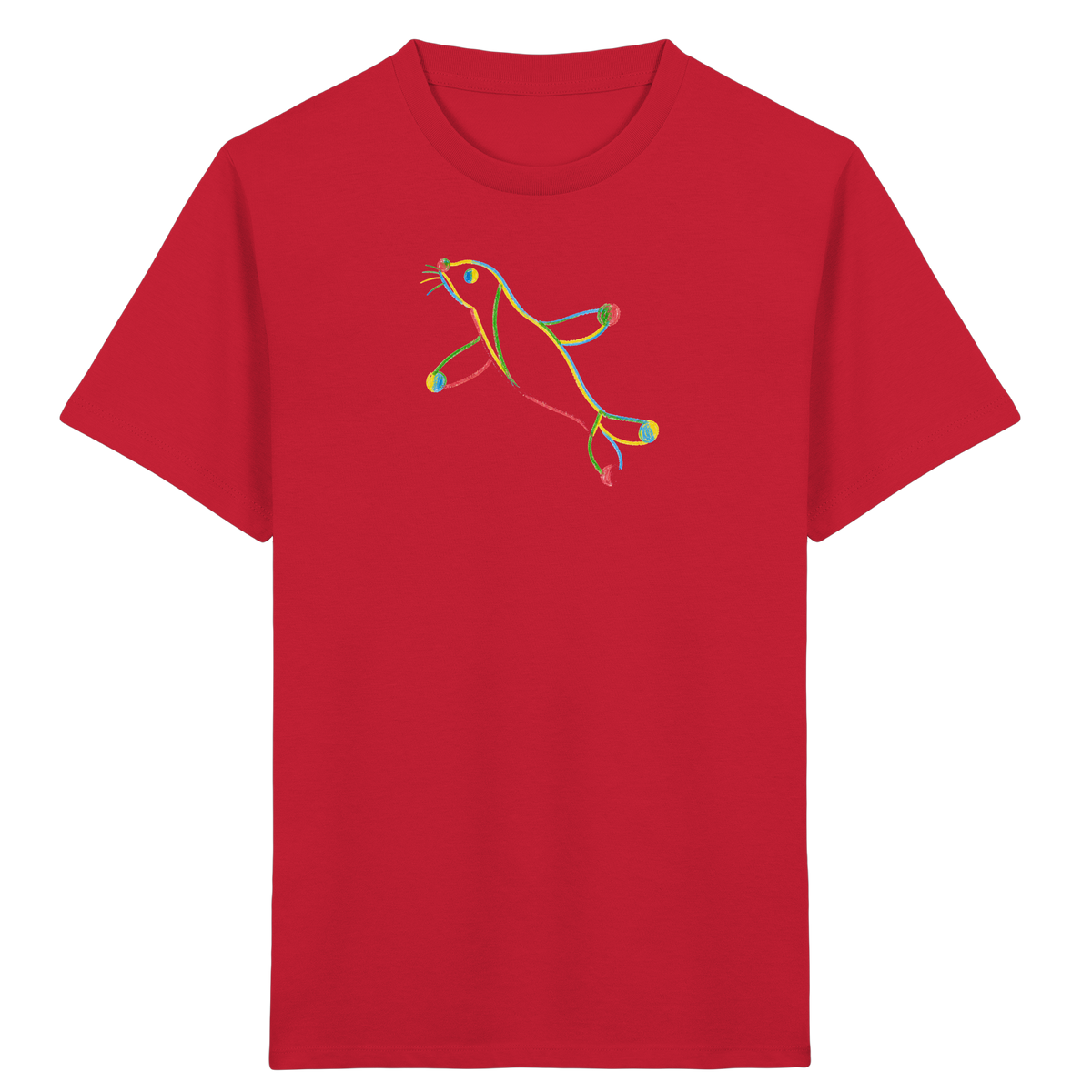 Bunte Farbpunkt Robbe Kinder - Kinder Bio T-Shirt