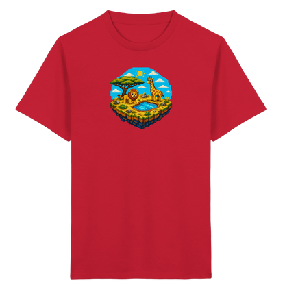 Verspieltes Pixel Safari T-Shirt Kinder - Kinder Bio T-Shirt