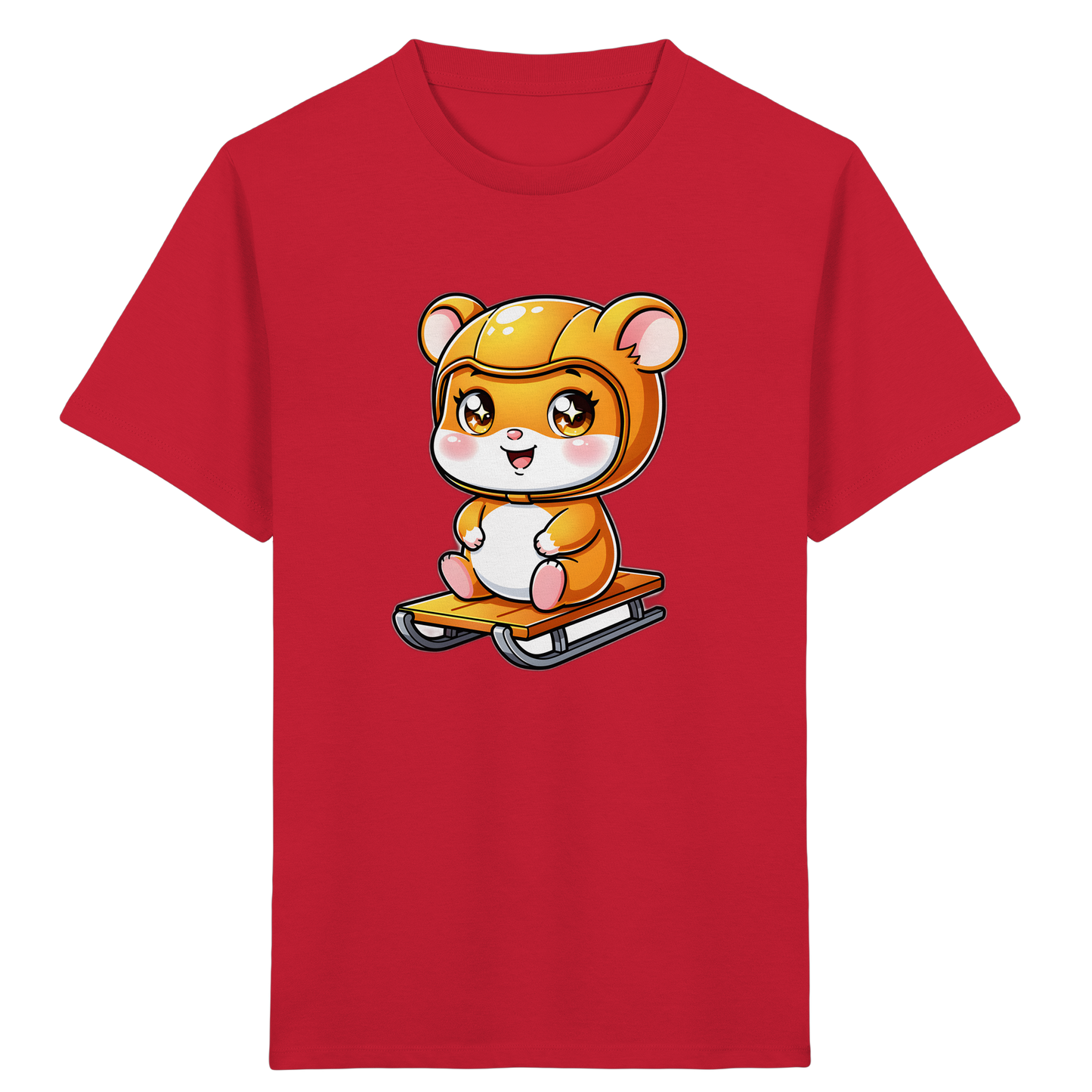 Hamster Schlittenfahrt: Cartoon T-Shirt