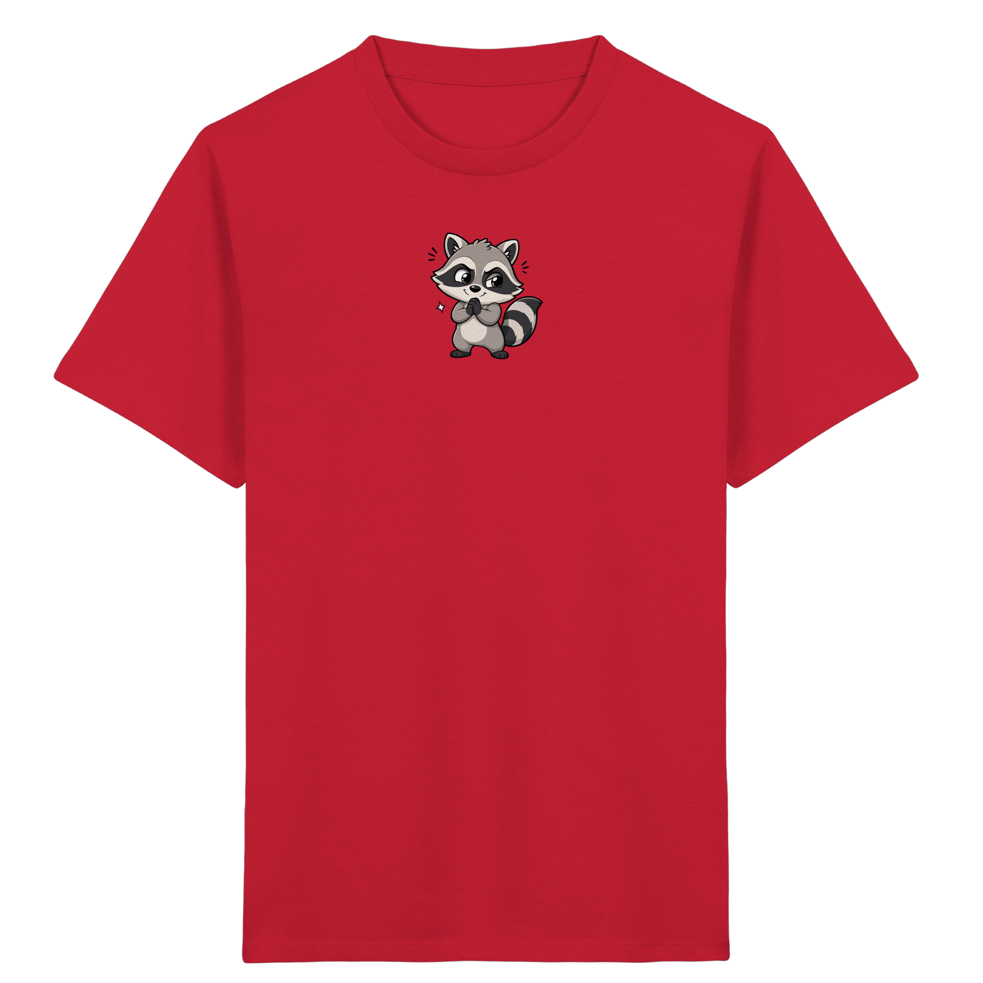 Niedlicher Waschbär Comic T-Shirt für Kinder - Kinder Bio T-Shirt