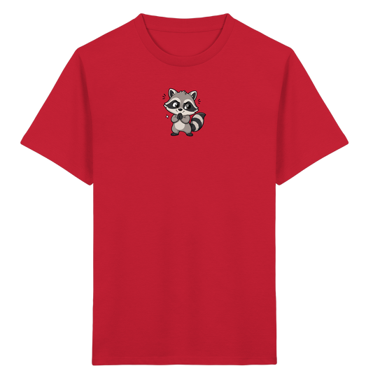 Niedlicher Waschbär Comic T-Shirt für Kinder - Kinder Bio T-Shirt