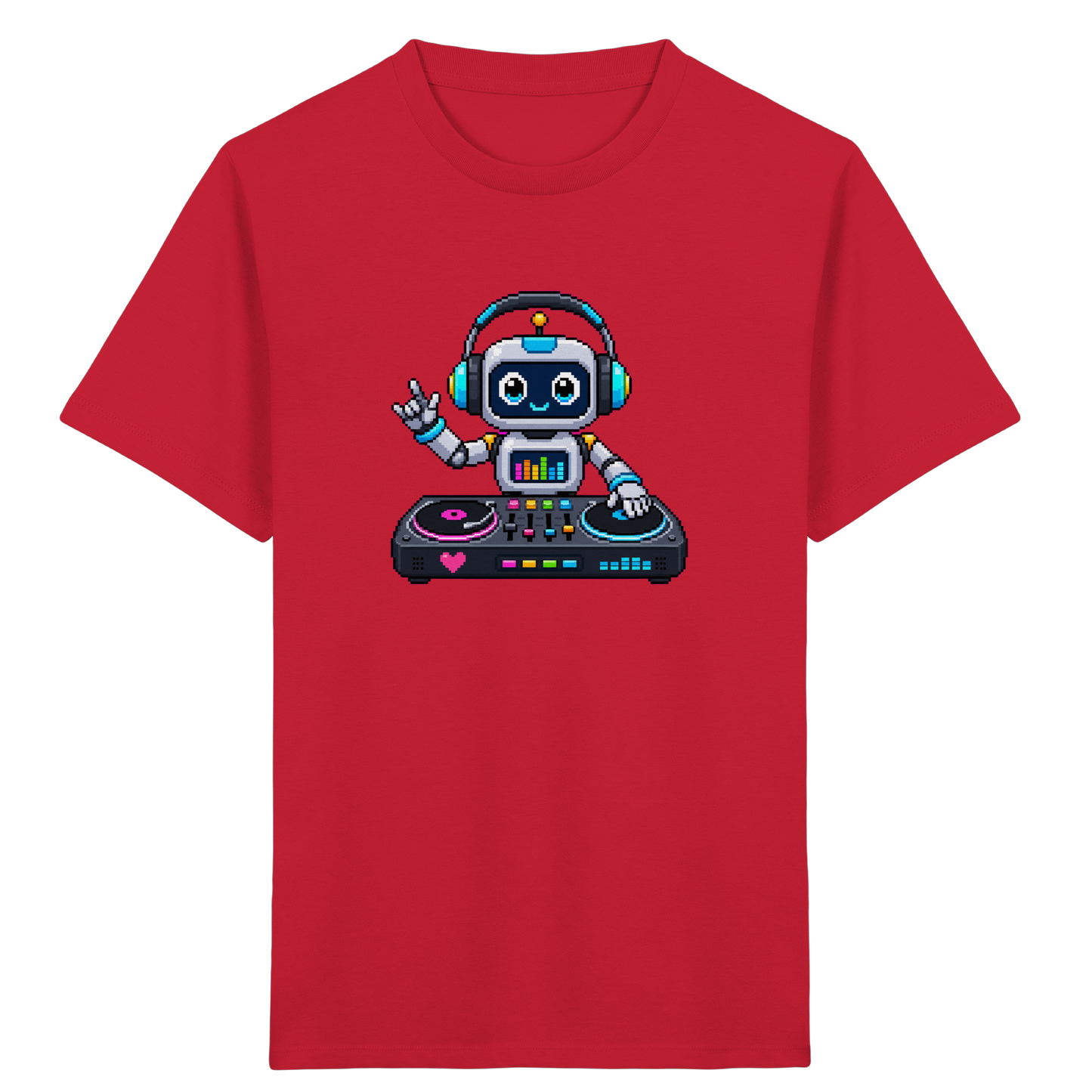 Pixel Roboter DJ: Buntes Kinder T-Shirt - Kinder T-Shirt
