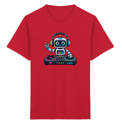 Pixel Roboter DJ: Buntes Kinder T-Shirt - Kinder Bio T-Shirt