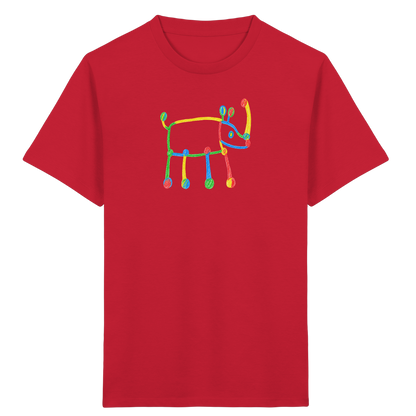 Buntes Farbpunkt Nashorn Shirt - Kinder Bio T-Shirt