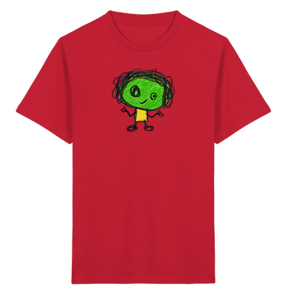 Kritzelkopf mit Zopfkranz - Kinder Bio T-Shirt