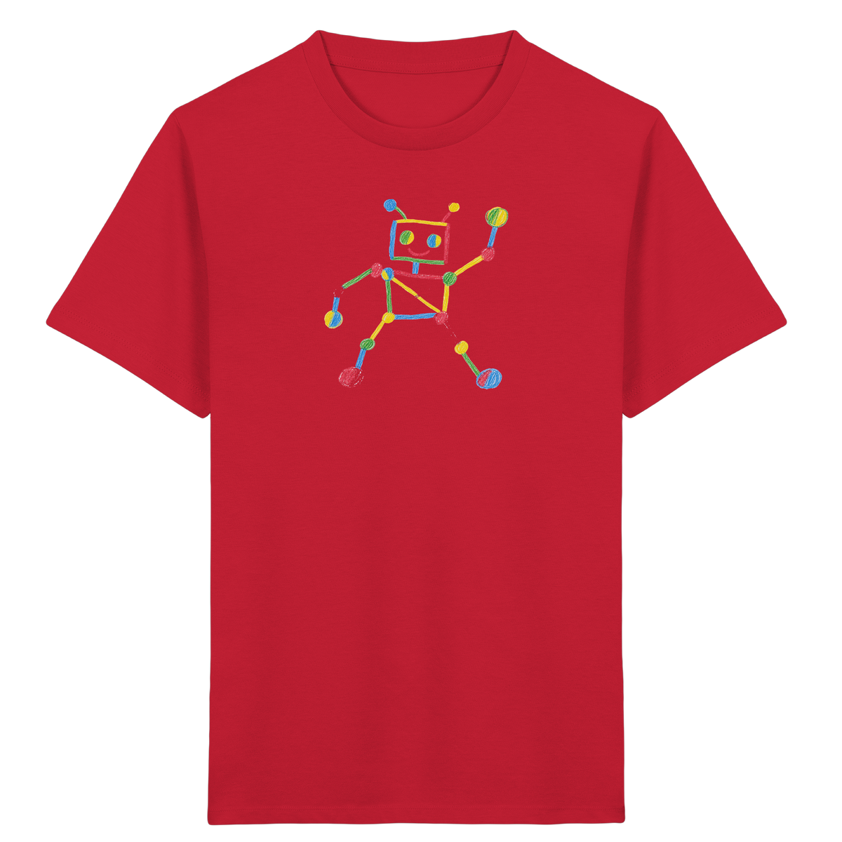 Farbpunkt Roboter Kinder Shirt - Kinder Bio T-Shirt