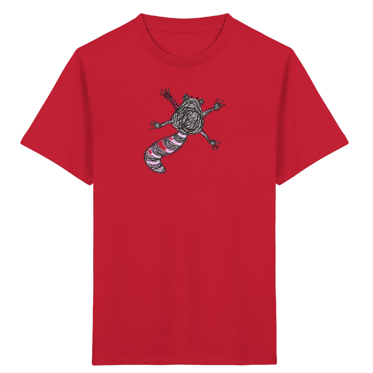 Waschbär von oben - Kinder Bio T-Shirt