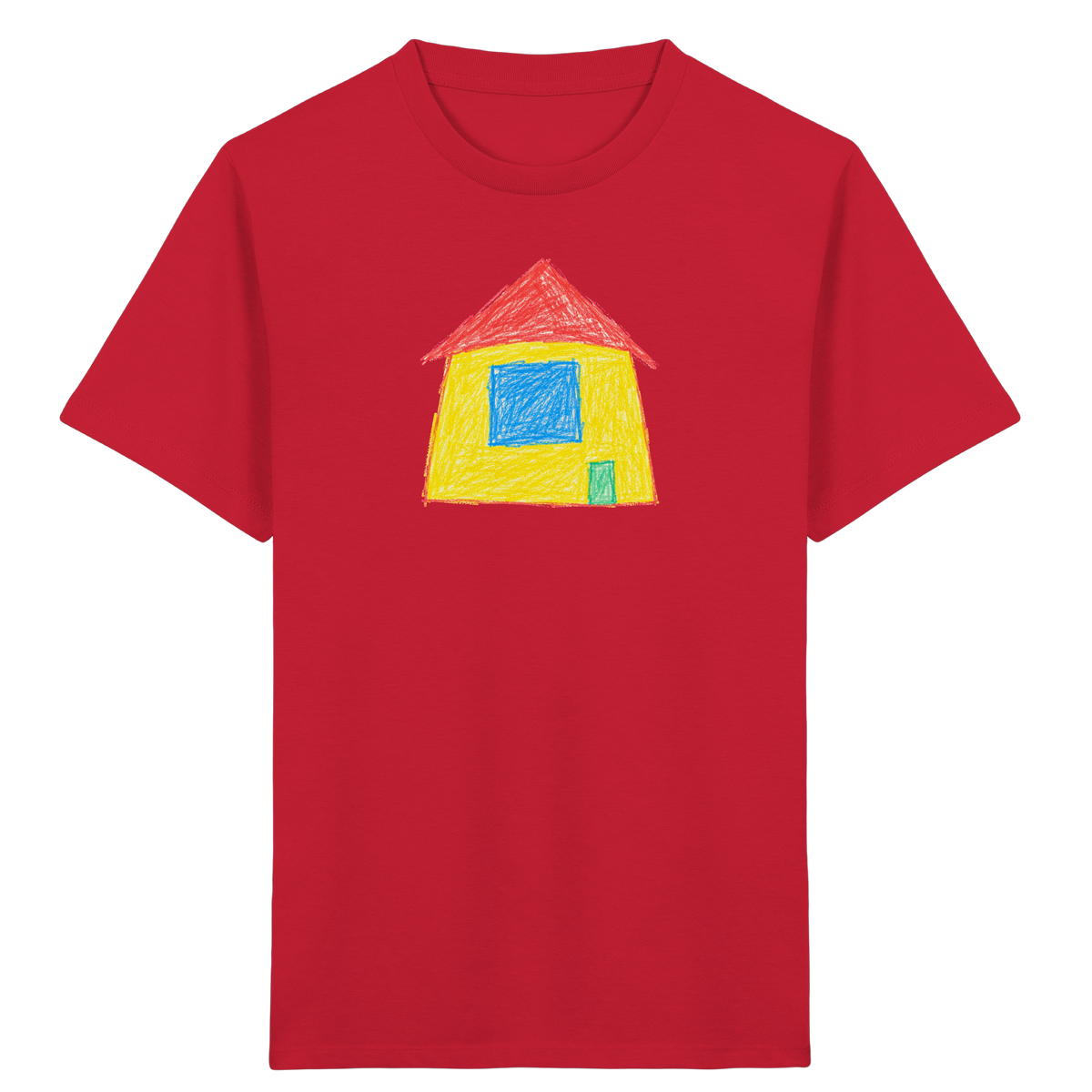 Sonnengelbes Giebelhaus Kinder T-Shirt - Kinder Bio T-Shirt