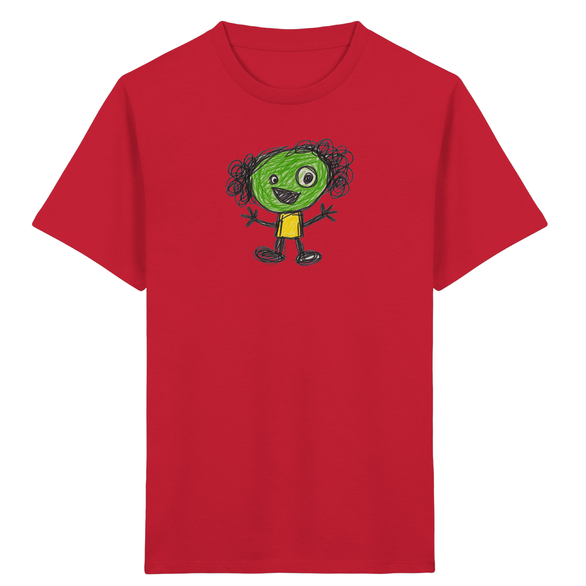 Kritzelkopf mit Ringellocken - Kinder Bio T-Shirt