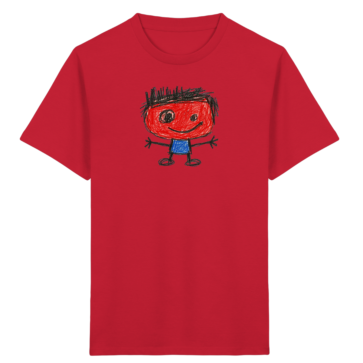 Kritzelkopf mit Bürstenhaar - Kinder Bio T-Shirt