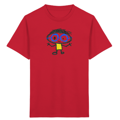 Kritzelkopf mit Riesenbrille - Kinder Bio T-Shirt