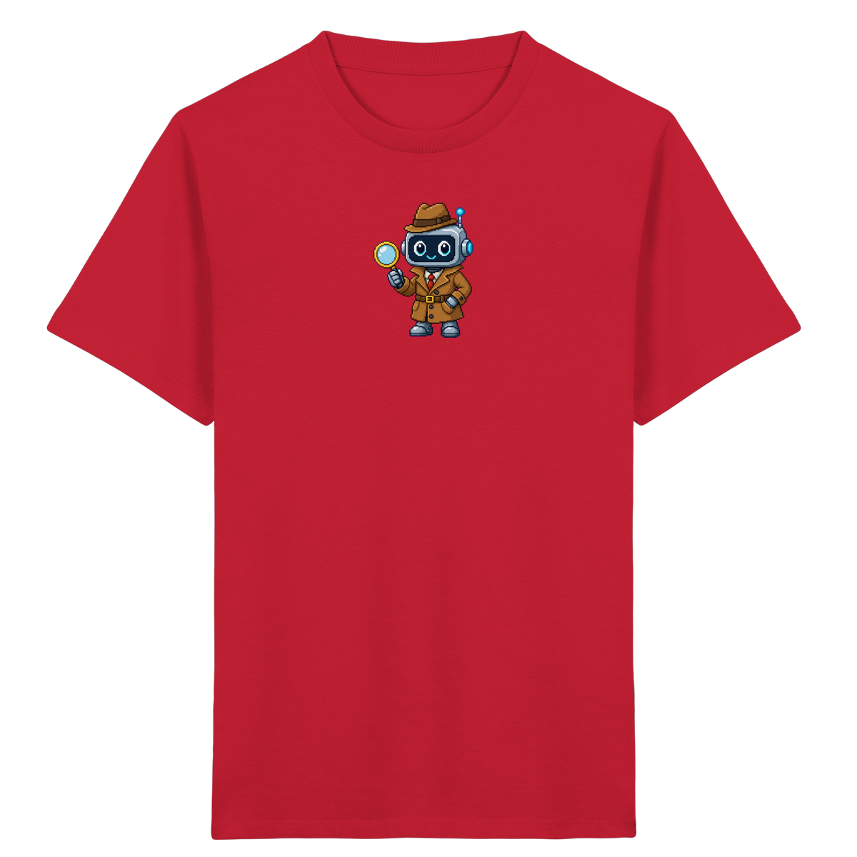 Pixel Detektiv Roboter T-Shirt für Kinder - Kinder T-Shirt