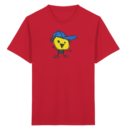 Kritzelkopf mit schiefer Mütze - Kinder Bio T-Shirt