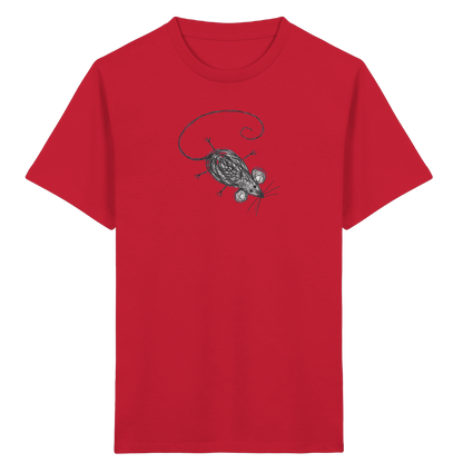 Maus von oben Kinderzeichnung - Kinder Bio T-Shirt