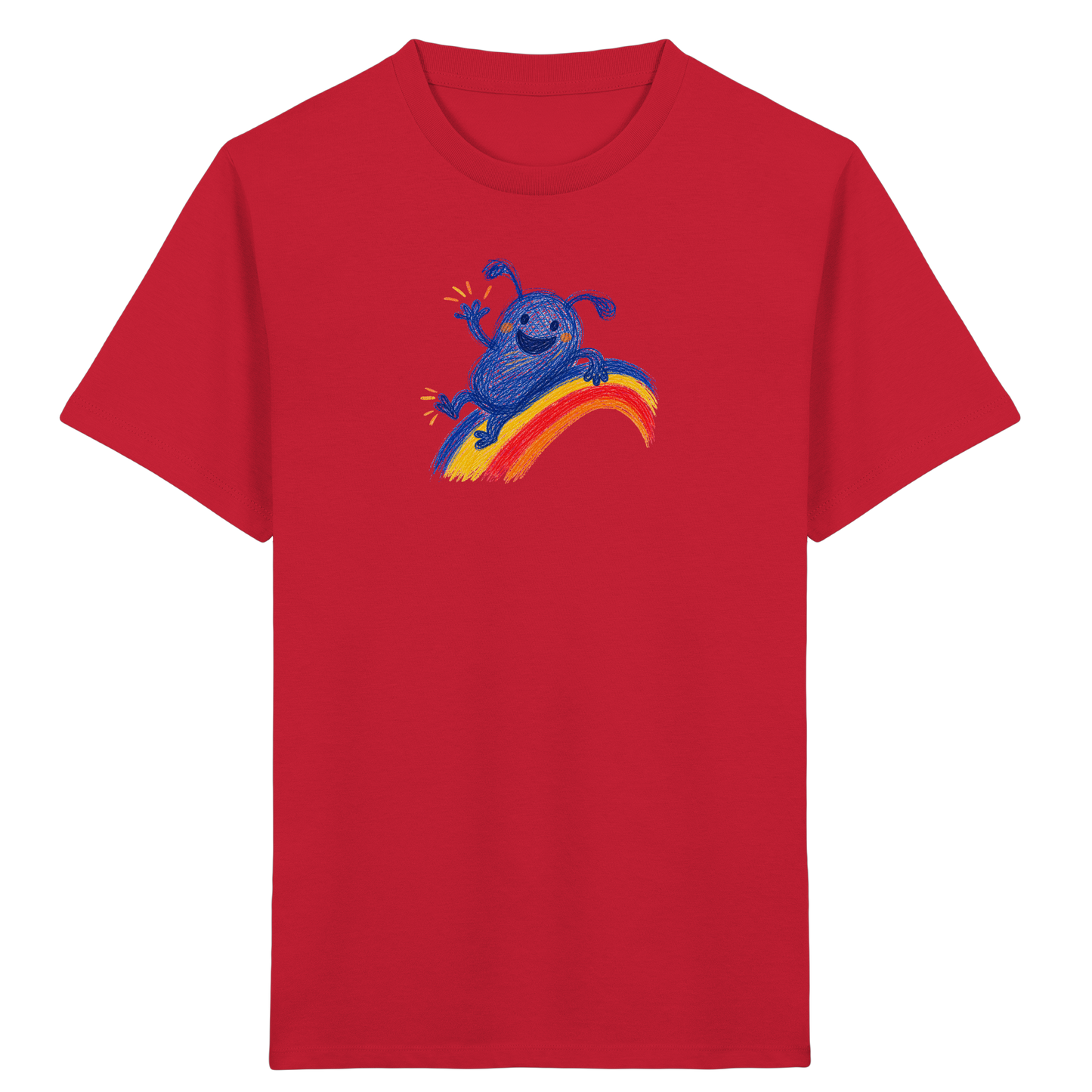 Regenbogenracker Kritzelmonster Kinder Shirt - Kinder Bio T-Shirt