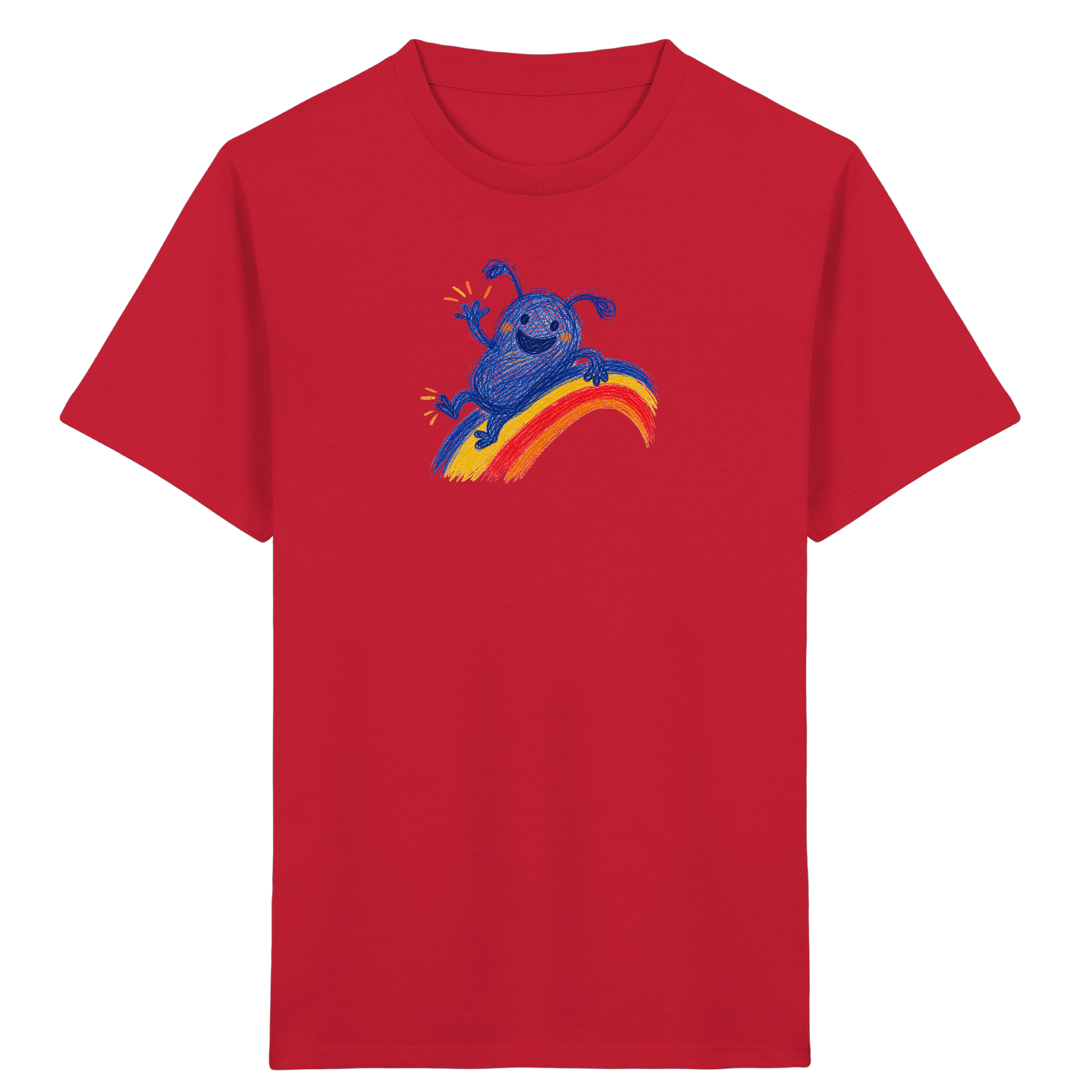 Regenbogenracker Kritzelmonster Kinder Shirt - Kinder Bio T-Shirt