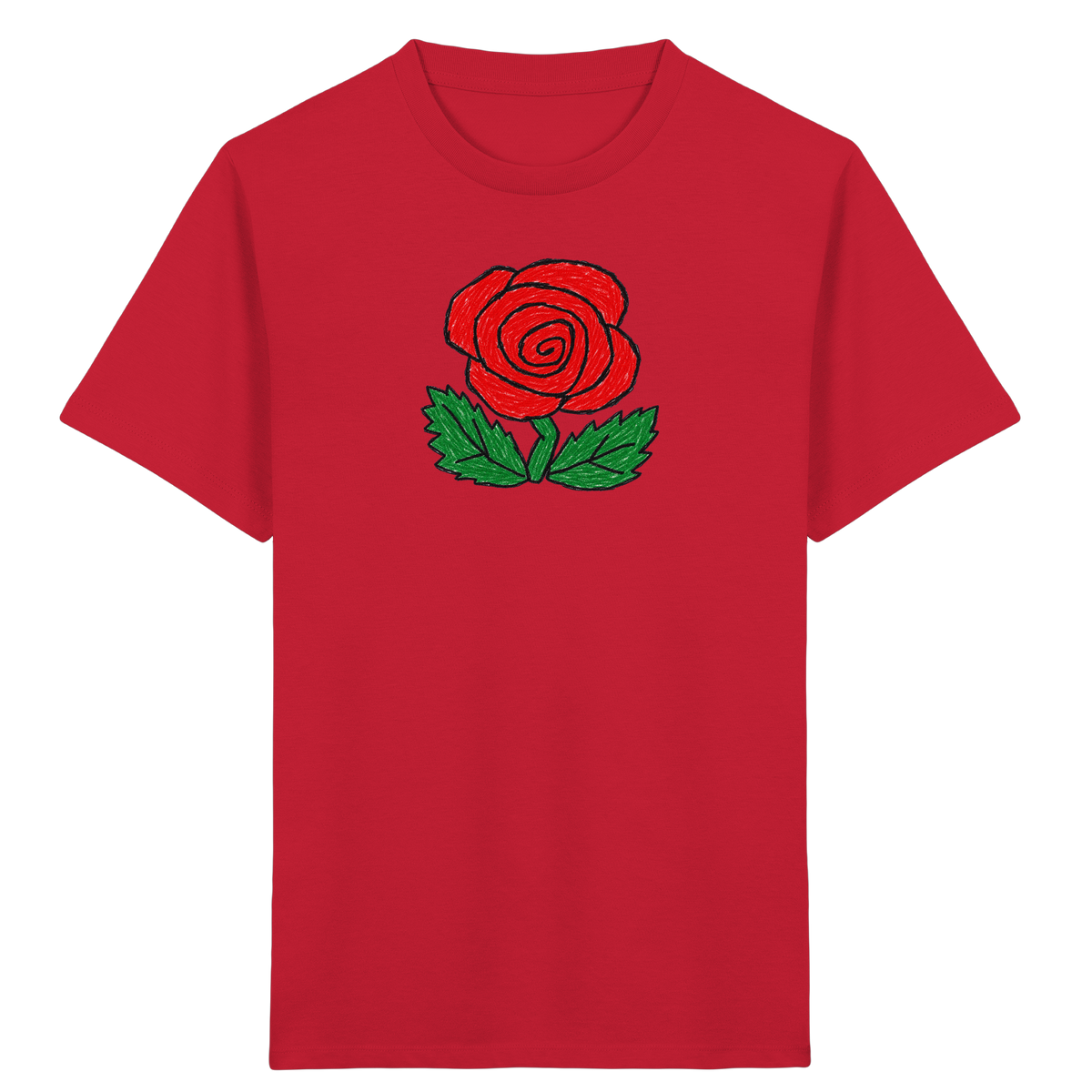 Kritzel-Rose Kinder T-Shirt - Kinder Bio T-Shirt