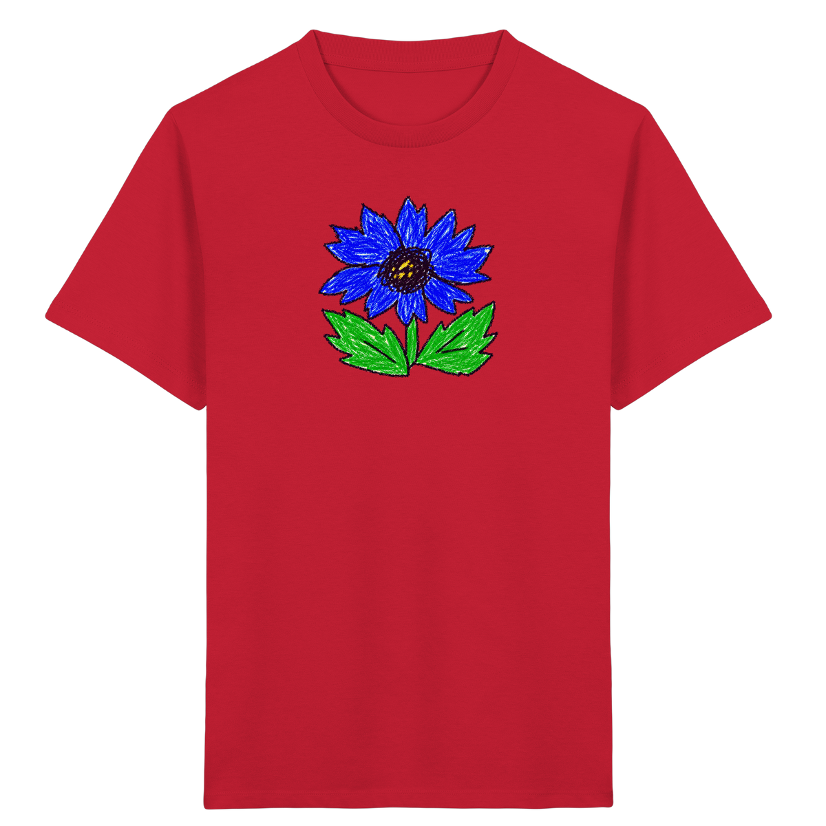 Kritzel Kornblume Kinder Shirt - Kinder Bio T-Shirt