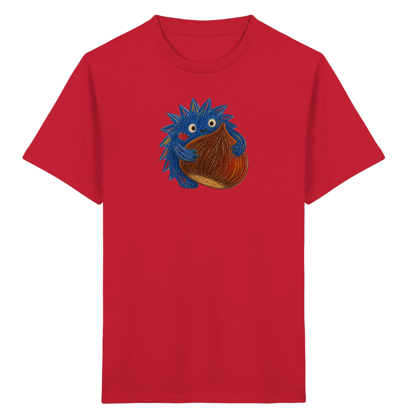 Kastanienknirps umarmt Kastanie - Kinder Bio T-Shirt